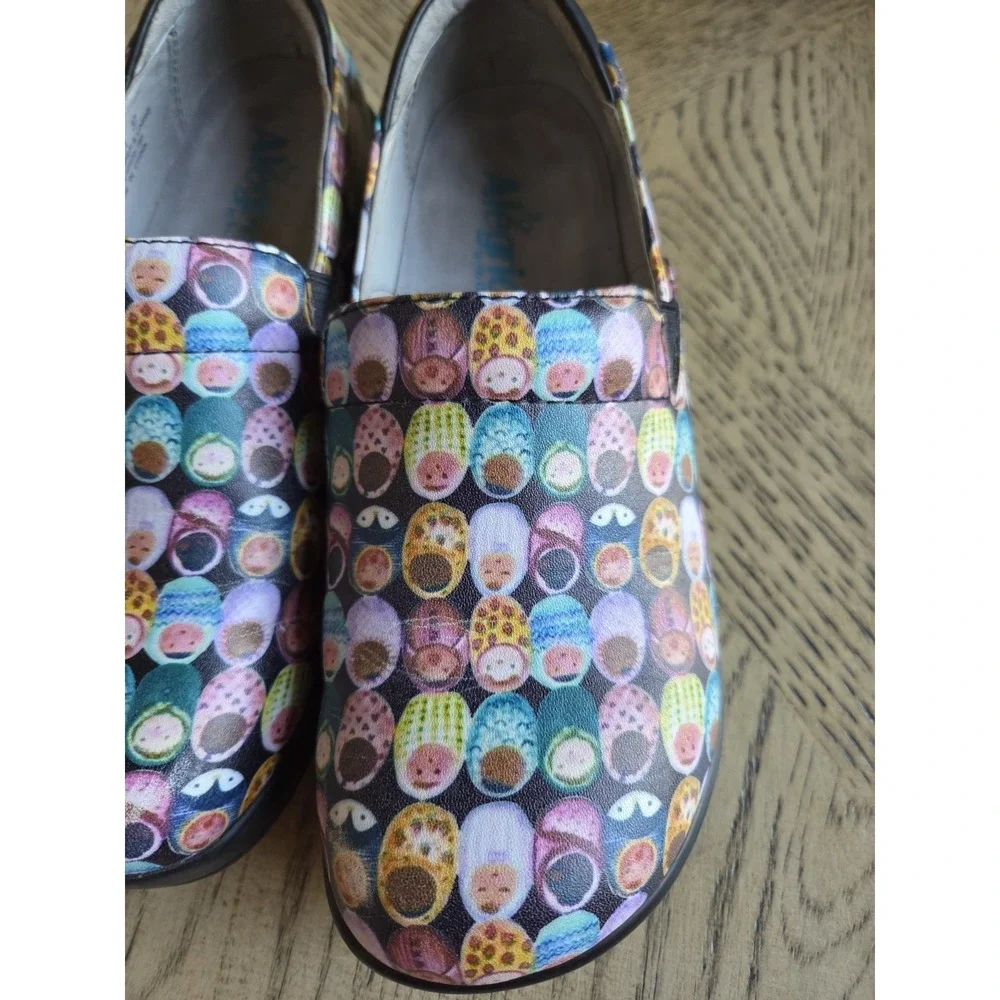 Alegria Clogs Nursing Shoes Size 37-6.5/7 Multicolor Babies Comfort Leather - Picture 13 of 16